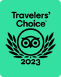 Certificación de Tripadvisor que certifica que el Museo Iluziona pertenece al "Traveler's Choice" del 2023