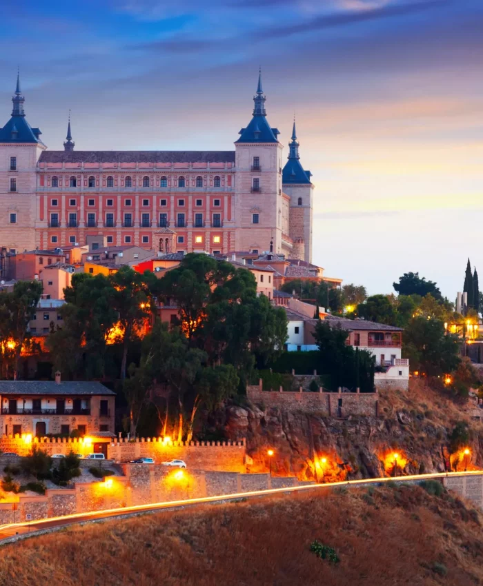 Morning view of Alcazar of Toledo. Spain